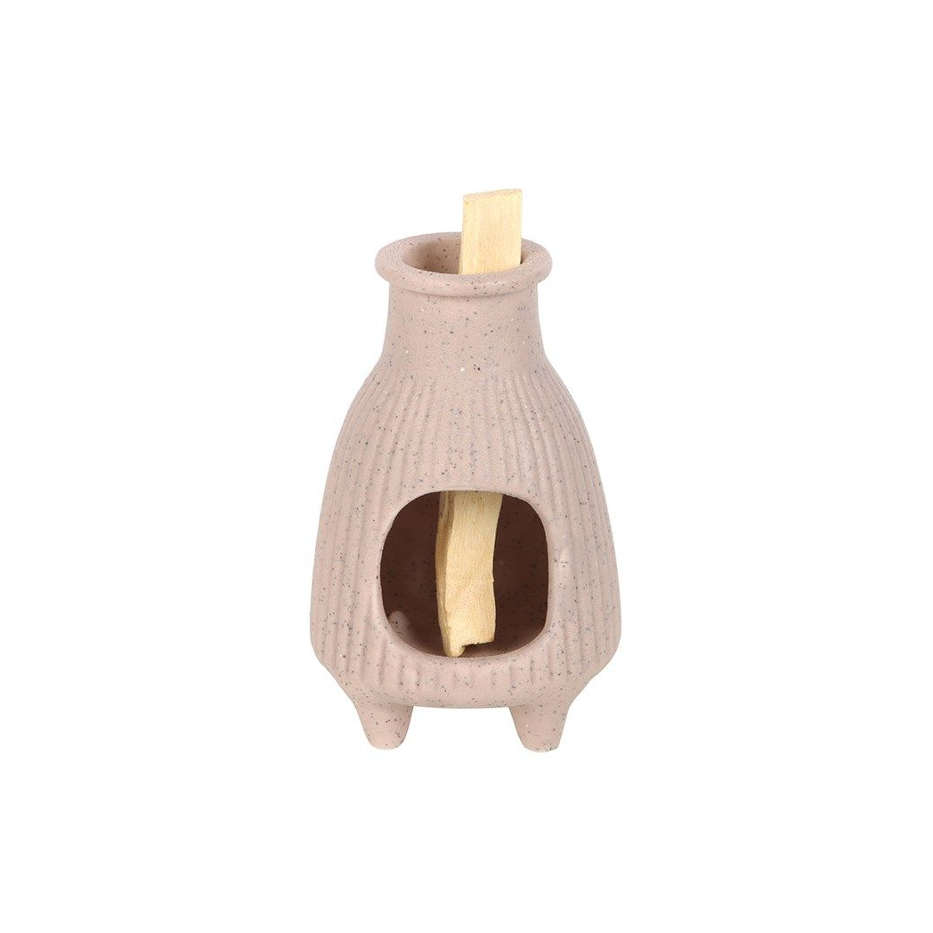 Greige Ribbed Palo Santo Burner