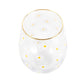 All Over Daisy Print Stemless Wine Glass