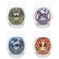 Set of 4 Elemental Stemless Wine Glasses by Anne Stokes