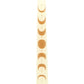 Set of 3 Off White Moon Phases Taper Dinner Candles