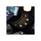 Black Flower of Life Crescent Moon Tarot Card Stand