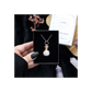Love Rose Quartz Crystal Chip Potion Bottle Necklace