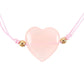 You Are Loved Rose Quartz Crystal Heart Bracelet