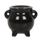 Triple Moon Cauldron Ceramic Incense Holder
