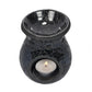 Small Black Crackle Glass Oil Burner