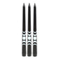 Set of 3 Black Magic Moon Phase Taper Candles