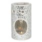Silver Pillar Crackle Glass Oil Burner