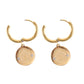 Gold Toned All Seeing Eye Earrings
