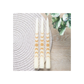 Set of 3 Off White Moon Phases Taper Dinner Candles