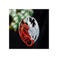 Fire and Ice Dragon Hanging Ornament by Anne Stokes