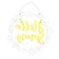 Hello Spring Hanging Daisy Wreath Decoration