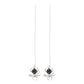 Black Obsidian Spider Threader Earrings