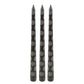 Set of 3 Black Magic Pentagram Taper Candles