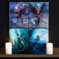 19x25cm Water Element Wizard Canvas Plaque by Anne Stokes